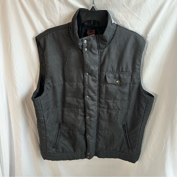 Tony Hawk Puffer Vest Dark Gray Zip Up with Pockets Size XXL - Picture 1 of 3